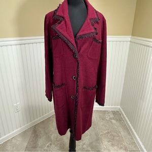 Karl Lagerfield, Size Large, Deep Red, New with tags, wool